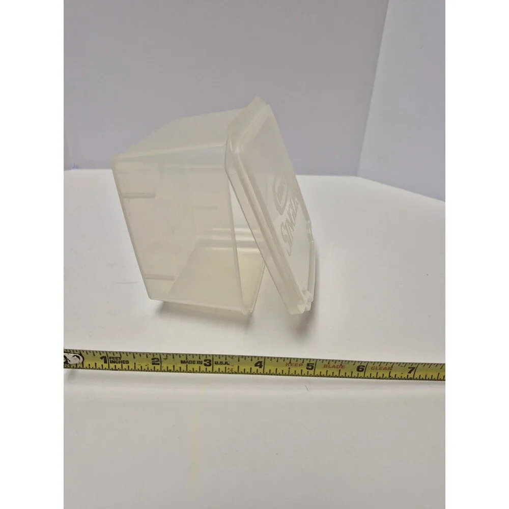 Vintage Clear Plastic Kraft Singles Cheese Container Snap Close Lid